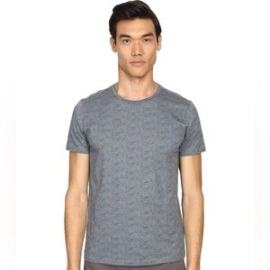 THEORY Linewave Printed Jersey Cotton Short Sleeve Casual Crewneck Tshirt